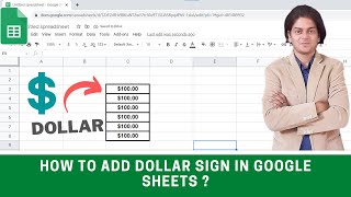 How to add dollar sign in google sheets ?