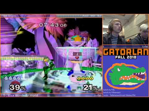 GatorLAN SSBM Singles - 9/22/18 - 119 | It's a Wonderful World (JP) Vs. Judas (Sheik) - Pools