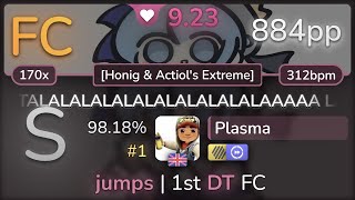 9.2⭐ Plasma | Hoshimachi Suisei - TALALALALALALALALALA [Honig & Actiol's] +HDDT 98.18% (#1 884pp FC)