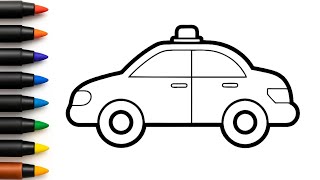 How to draw police car step by step 🚓 | Easy Drawing for Kids