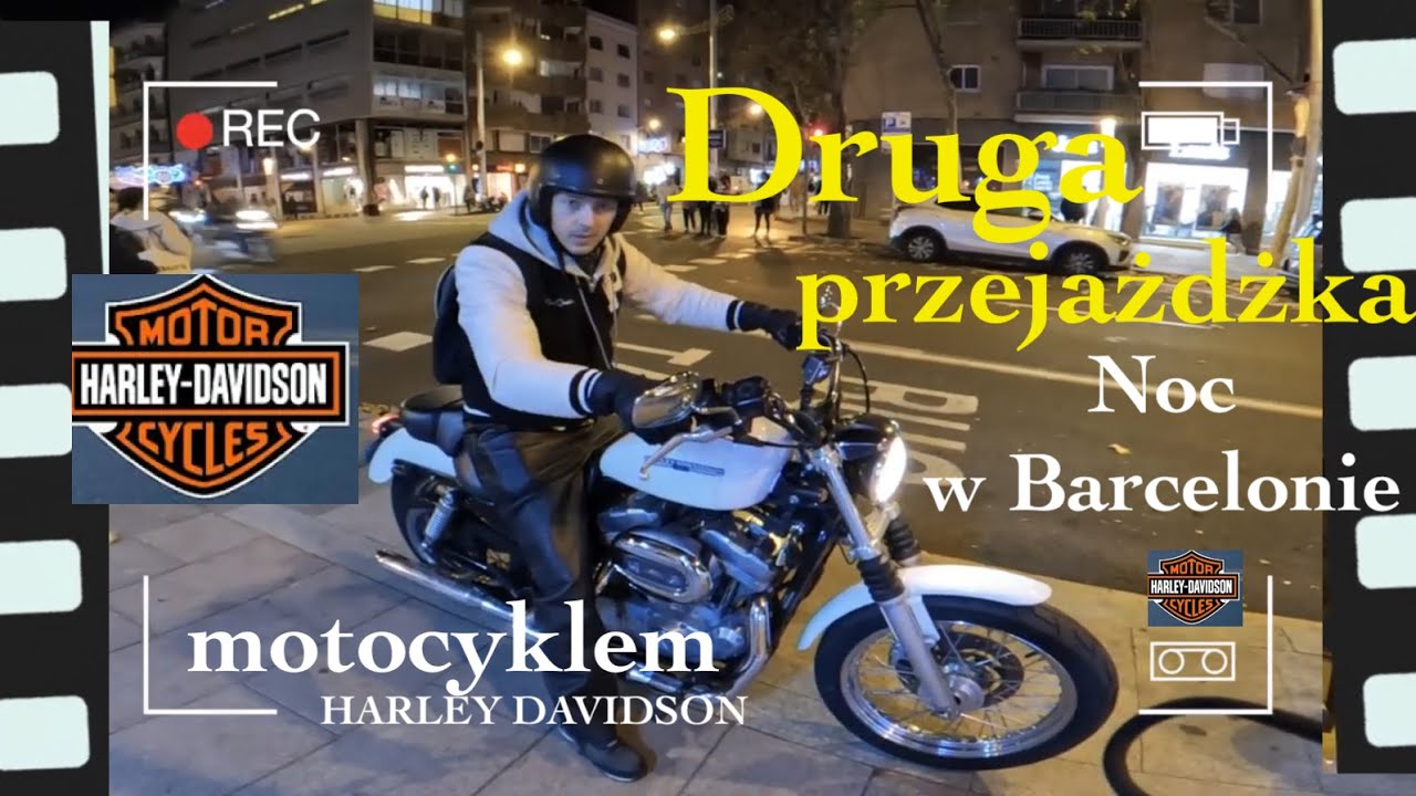 BARCELONA -HARLEY DAVIDSON segundo paseo (por la noche)