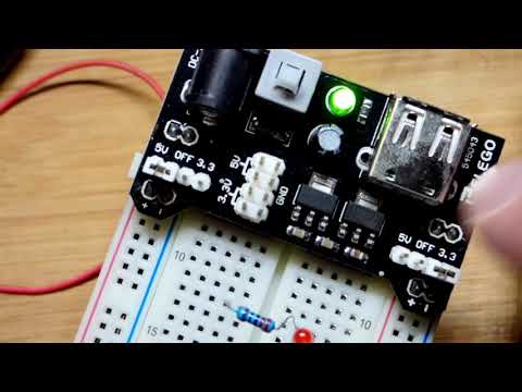 How to use a breadboard power supply module for DIY learning electronics
