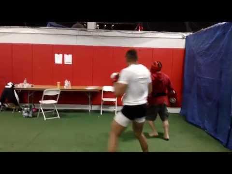 Evander Hitting The Thai Pad @ MMA Platinum Gloves 11