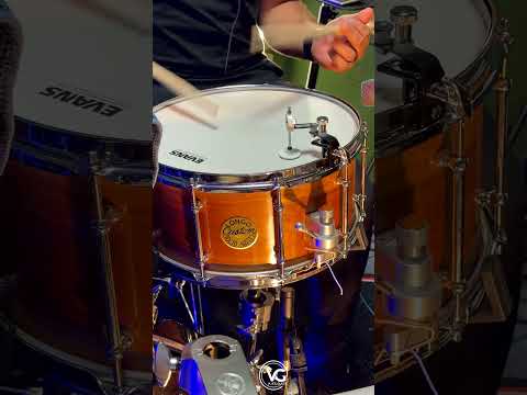Longo 14X6.5" SOLID SHELL CHERRY SNARE DRUM - NATURAL image 11