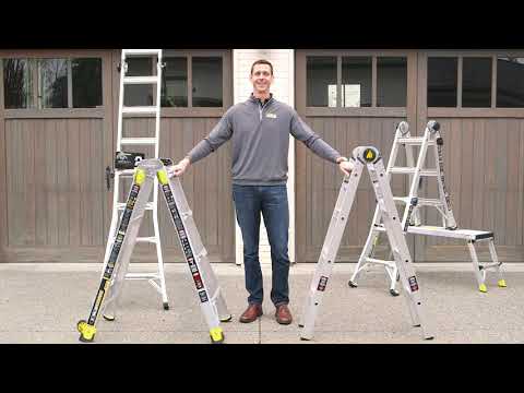 Gorilla Ladders MPXT Aluminum Multi-Position Ladder, 375 lbs. Load Capacity Type IAA Duty Rating