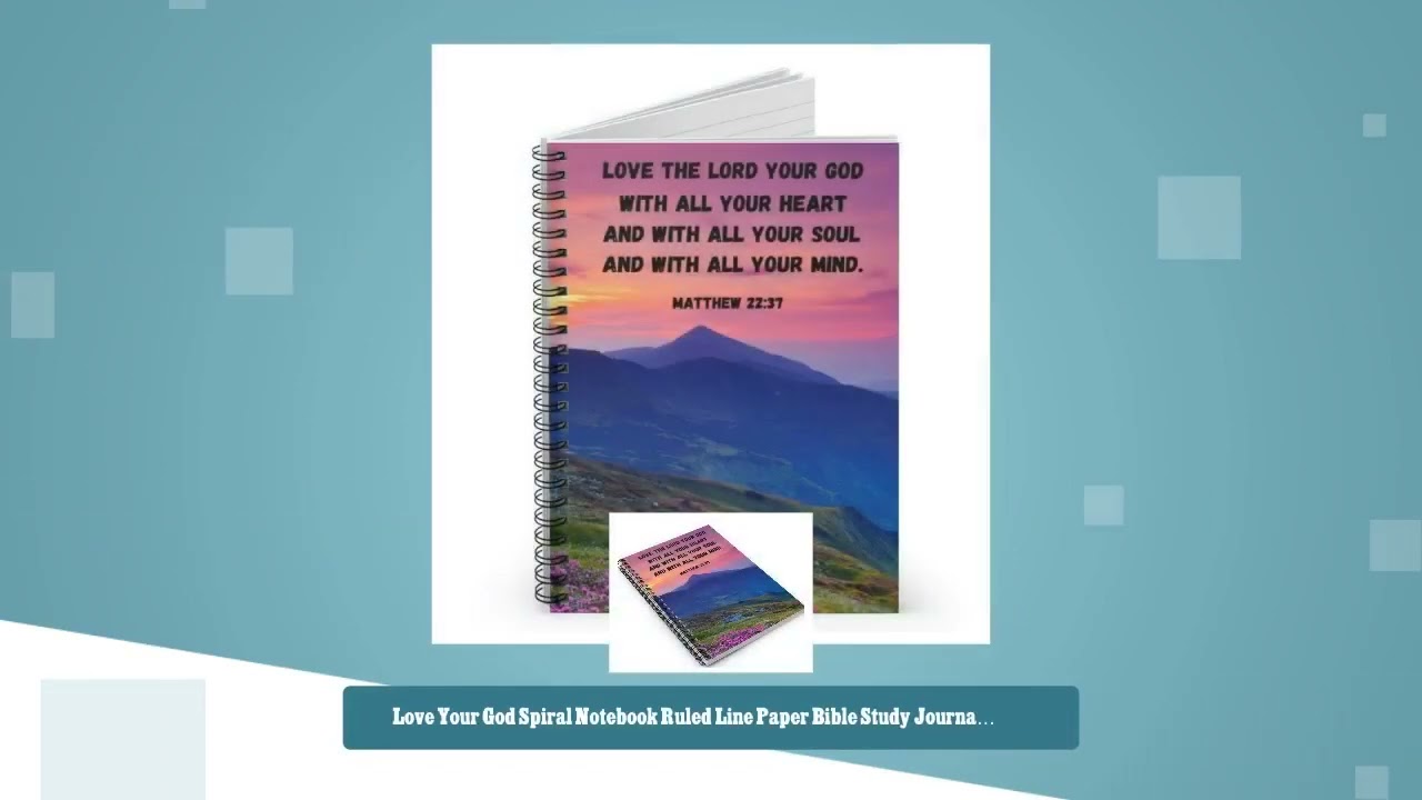 Love Your God Spiral Notebook Ruled Line Paper Bible Study Journal Church Notes Sermon Notebook C...
