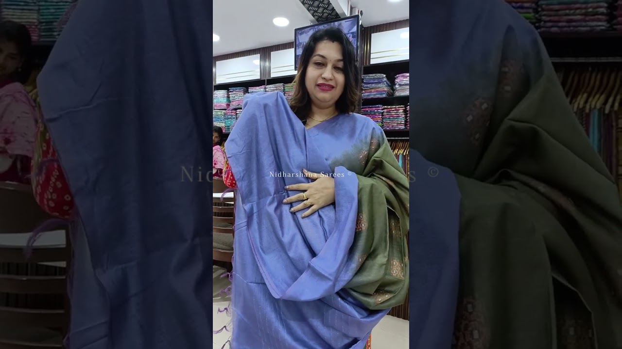 Art dobby silk with contrast plain border