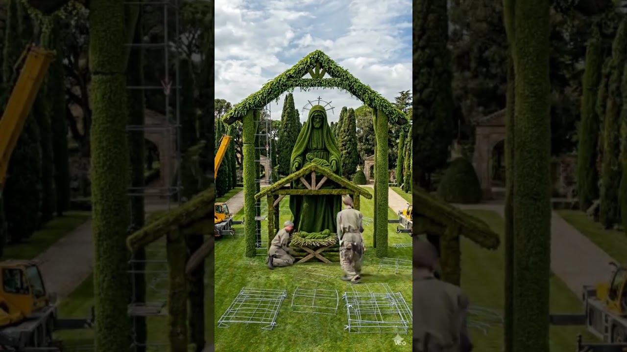 I Built a Life-Size Topiary Nativity Scene in a Garden — Full Living Green Scripture 🌟🌿✝️#diy #art