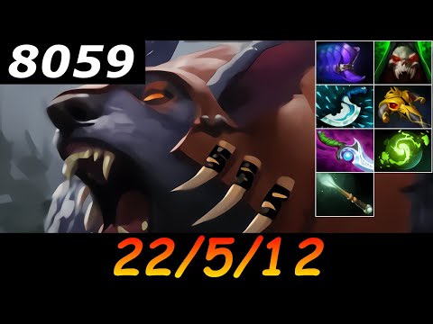 Dota 2 Ursa 8059 MMR 22/5/12 (Kills/Deaths/Assists) Ranked Full Gameplay