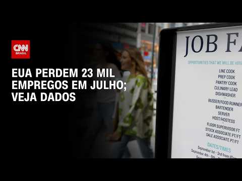 Estados Unidos perdem 23 mil empregos em julho; desemprego recua para 4,1% | CNN PRIME TIME