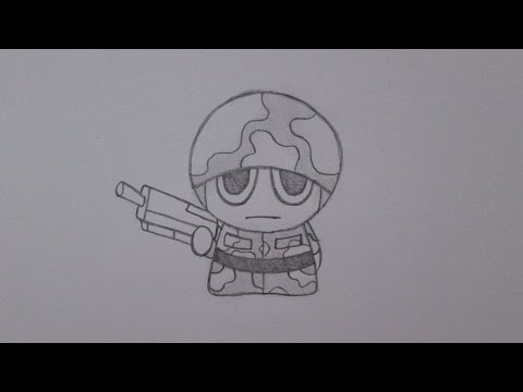 How to draw a soldier - YouTube