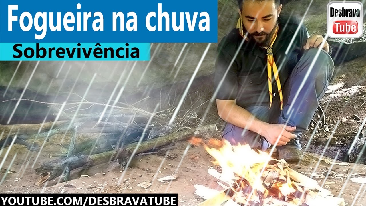 Como fazer fogueira na chuva (10 passos para fazer fogo na chuva)