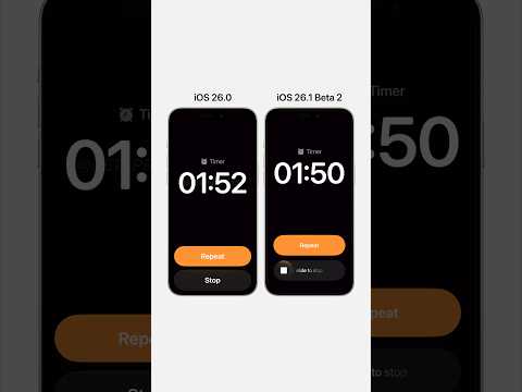 iOS 26.1 Beta 2 has a new “slide to stop” for Alarms and Timer. #ios26