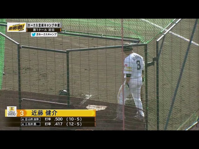 【春季キャンプ】期待の新戦力ホークス・近藤健介がフリーバッティングに登場!! 2023年2月1日 福岡ソフトバンクホークス