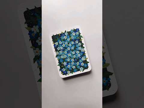 Easy gouache painting for beginners #artshorts #satisfyingart #gouachepainting