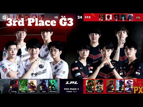 FPX vs IG - Game 3 | 3rd Place LPL Spring 2020 | FunPlus Phoenix vs Invictus Gaming G3