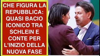 CHE FIGURA LA REPUBBLICA: QUASI BACIO ICONICO TRA SCHLEIN E CONTE PER L'INIZIO DELLA NUOVA FASE