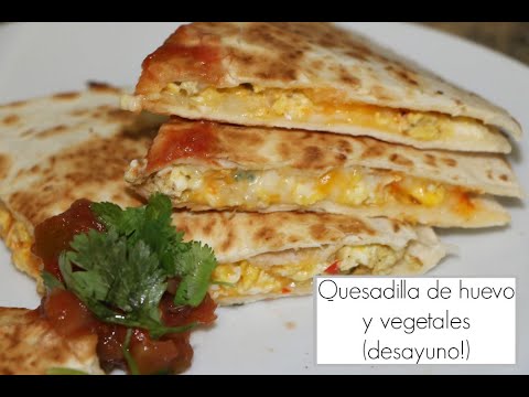 Quesadilla (desayuno rapido y facil| huevo y vegetales| Ros Emely