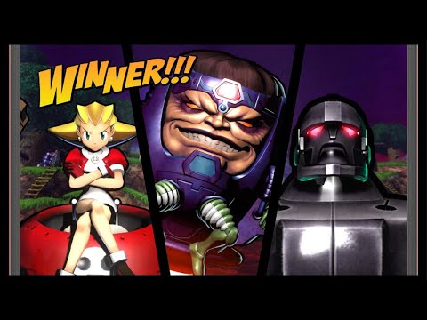 Ultimate Marvel vs Capcom 3 arcade.Modok-Sentinel-Tron.