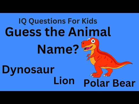 IQ Questions For Kids With Answers Part 16 | Guess the Animal Names