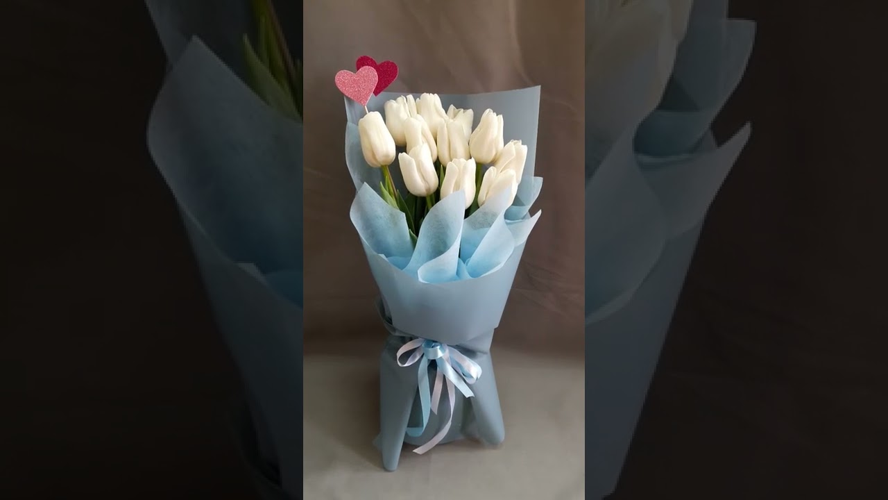 beautiful white tulip bouquet💐