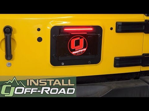 Jeep Wrangler Kentrol License Plate Bracket Backside With LED Lights 2007-2009 Installation
