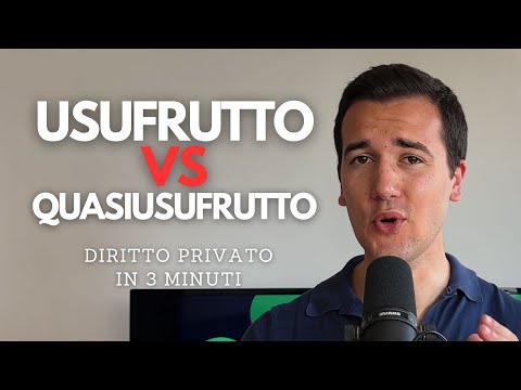 USUFRUCT 🆚 QUASI-USUFRUCT - Private Law in 3 minutes 👨🏻‍⚖️