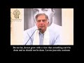 Inspirational Speech By Ratan Tata