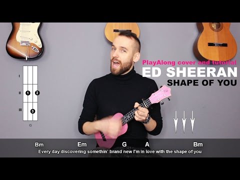 Ed Sheeran - Shape of You Ukulele Cover Tutorial (lyrics|chords|MusicSheet)