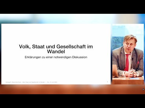 Volk, Staat und Gesellschaft im Wandel (Dr. Maximilian Krah)
