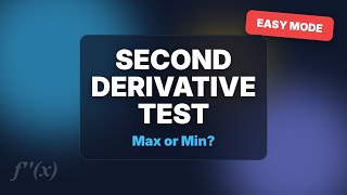 Second Derivative Test Explained: Find Max & Min Quickly (Calculus)