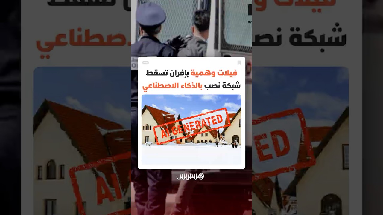 بصور وفيديوهات منشأة بالذكاء الاصطناعي.. شبكة نصب تحتال على أسر بعرض فيلات سياحية وهمية في إفران thumbnail