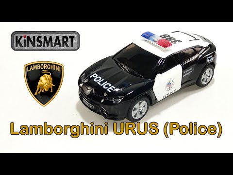 Машинка металлическая Kinsmart 1:38 «Lamborghini Urus (Police)» KT5368DP инерционная