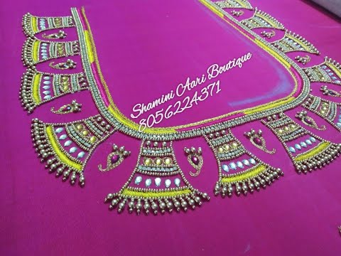 Aari Bridal blouse designs / Latest Maggam work / Bead work / Zardosi work