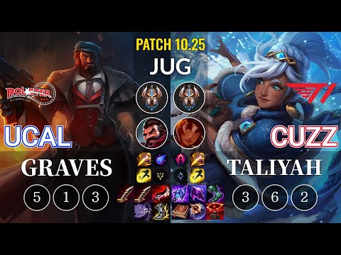 KT Ucal Graves vs T1 Cuzz Taliyah Jungle - KR Patch 10.25