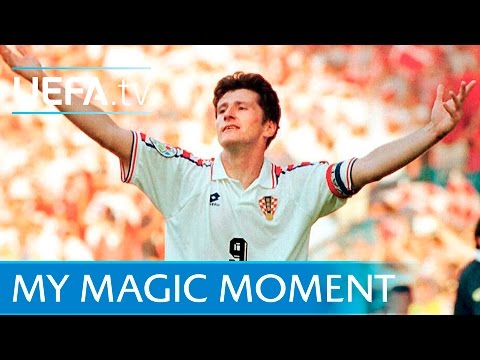 Davor Šuker's chip at EURO 96: Croatia v Denmark