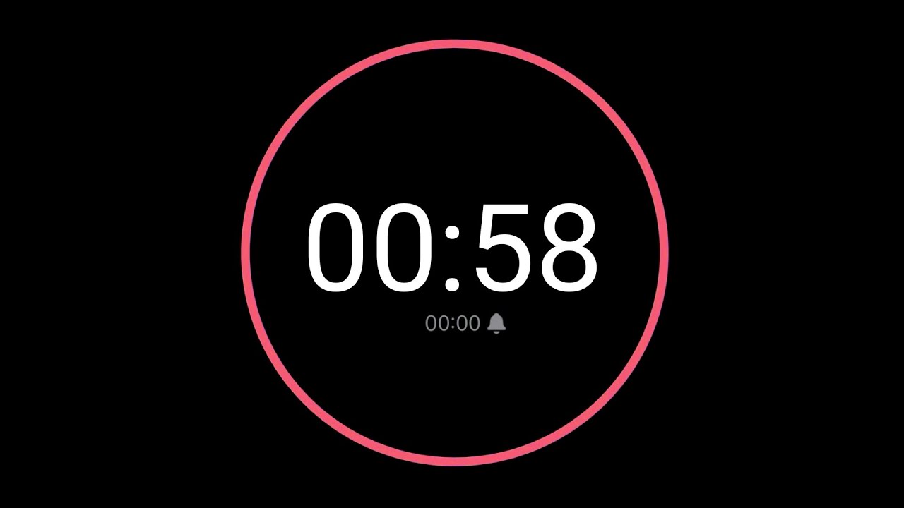 58 Second Countdown Timer / iPhone Timer Style