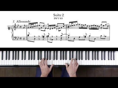 Bach French Suite No.2 "Allemande" (take 2) P. Barton, FEURICH 133 piano