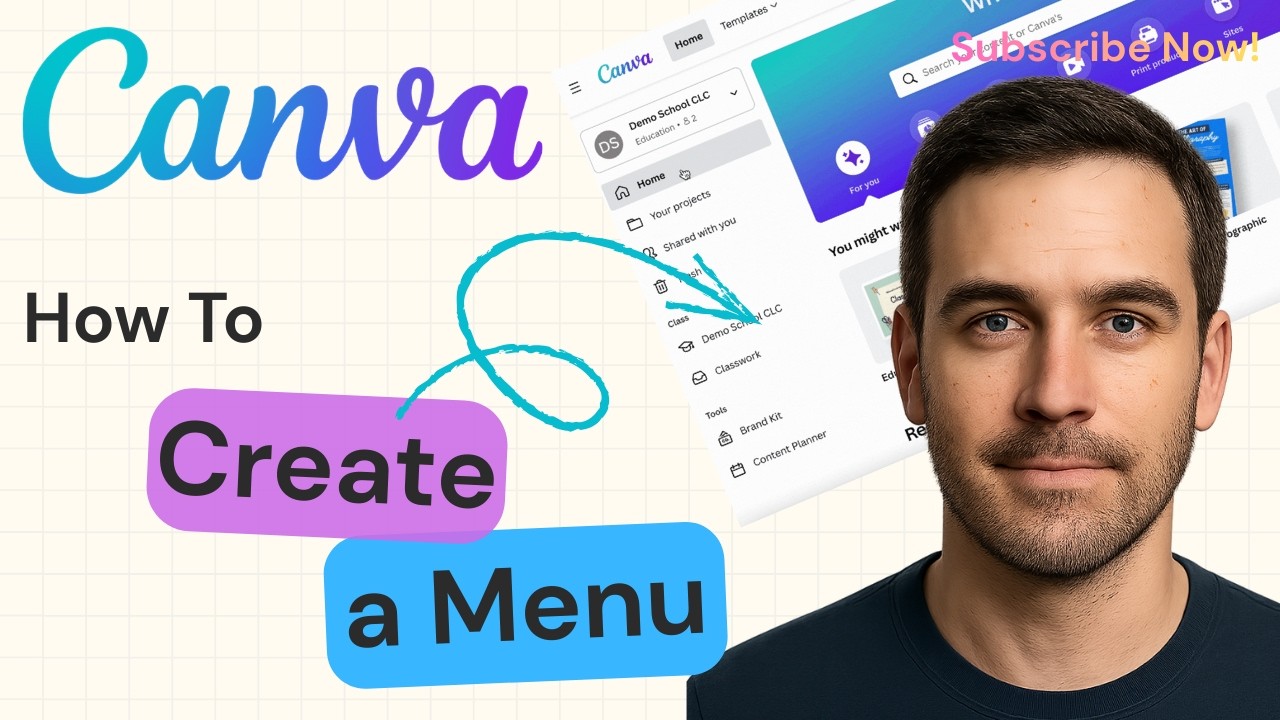 How to Create a Menu Using Templates in Canva | Canva Tutorial 2026