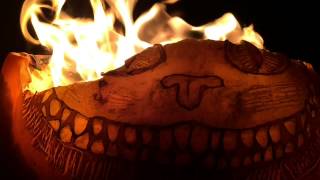 Creepy Cheshire Cat Pumpkin