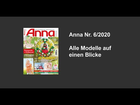 Zeitschrift Anna Nr. 6/2020 - Alle Modelle auf einem Blick