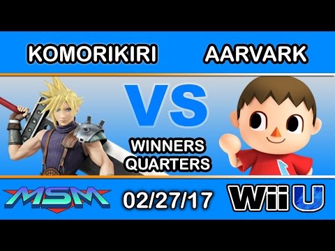 MSM 87 - komorikiri (Cloud) Vs. Aarvark (Villager) Winners Quarters - Smash Wii U