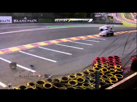 2014 Spa 24 hours, Blancpain Endurance Series, Ferrari heavy crash