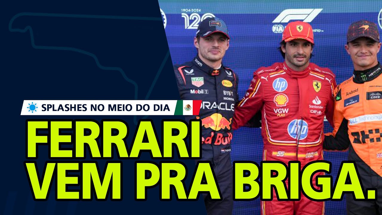 Carlos Sainz crava a pole para Ferrari no México, superando Verstappen e Norris.