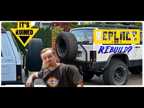 How to fix the Smitty Built XRC Tire Carrier (Hint, this one saves weight & space) Jeep Cherokee XJ