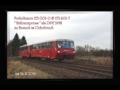 ☆☆☆ Ferkeltaxen 172 001-0 & 172 601-7 zu Besuch im Oderbruch ☆☆☆