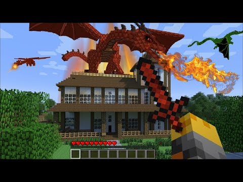 MC Naveed - Minecraft - GIANT DRAGON APPEAR IN MY HOUSE IN MINECRAFT !! Minecraft Mods