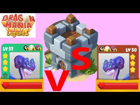 Enchant Dragon battle - Stardust dragon Vs Stardust dragon lv 57 vs 50 - dragon mania legends