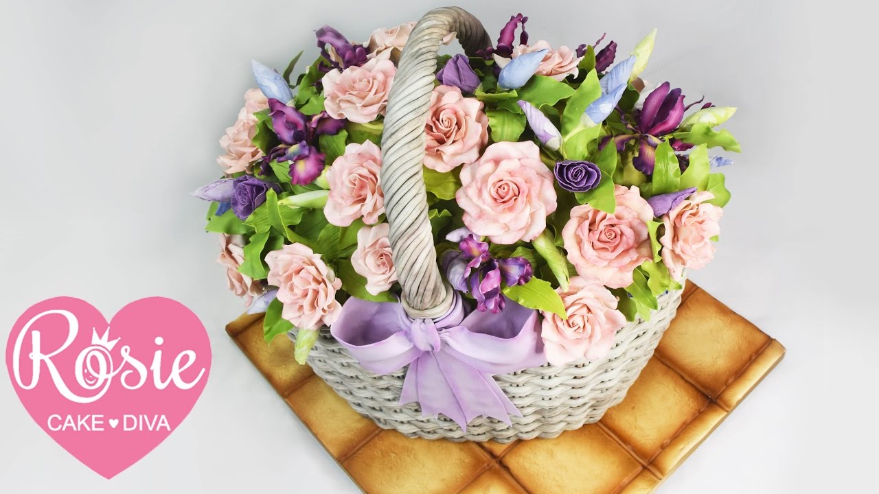 How to make a Basket of Flowers Cake