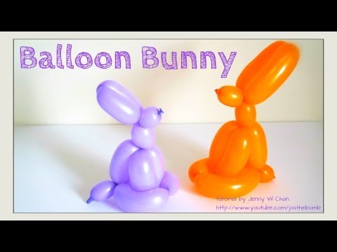 Easter Crafts - How to Twist a Balloon Animal Easter Bunny / Rabbit - Balloon Modeling - Easy